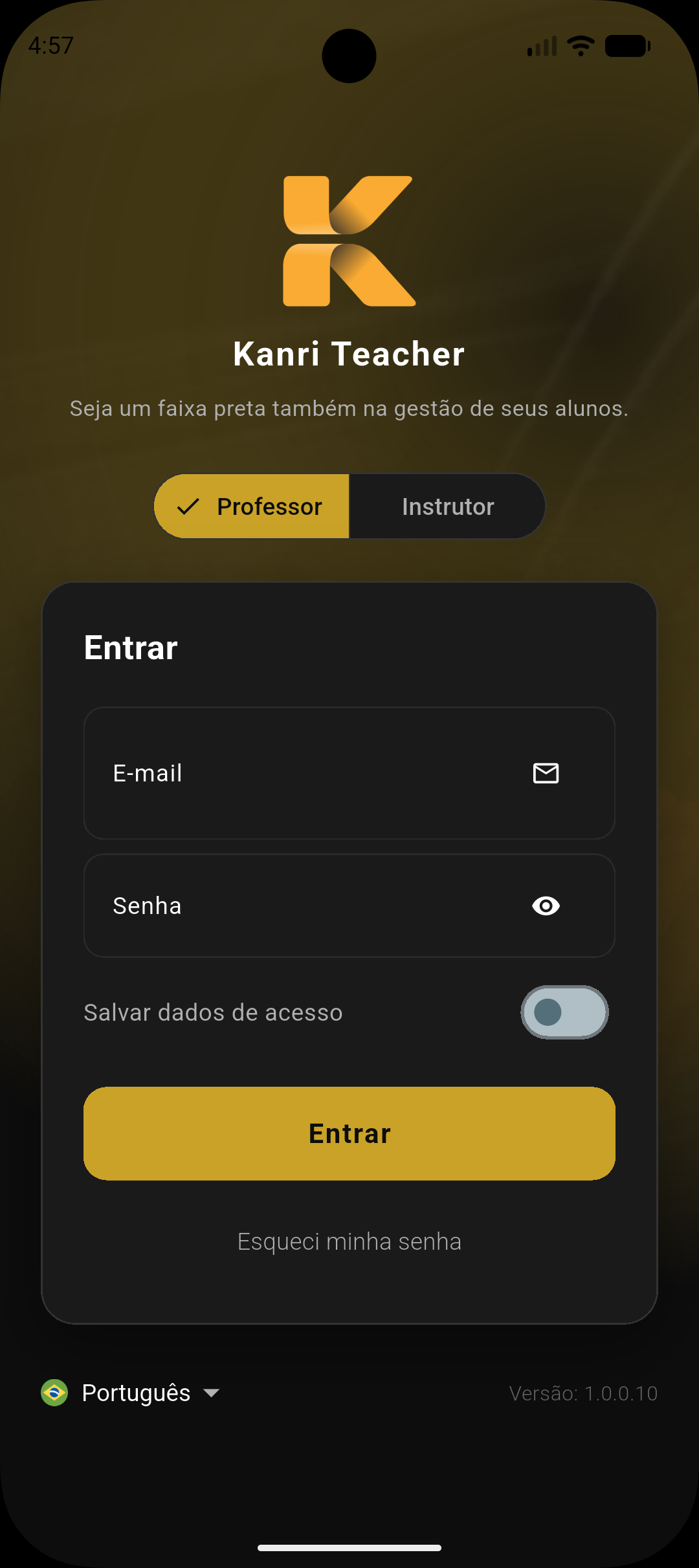 Kanri — App do Professor