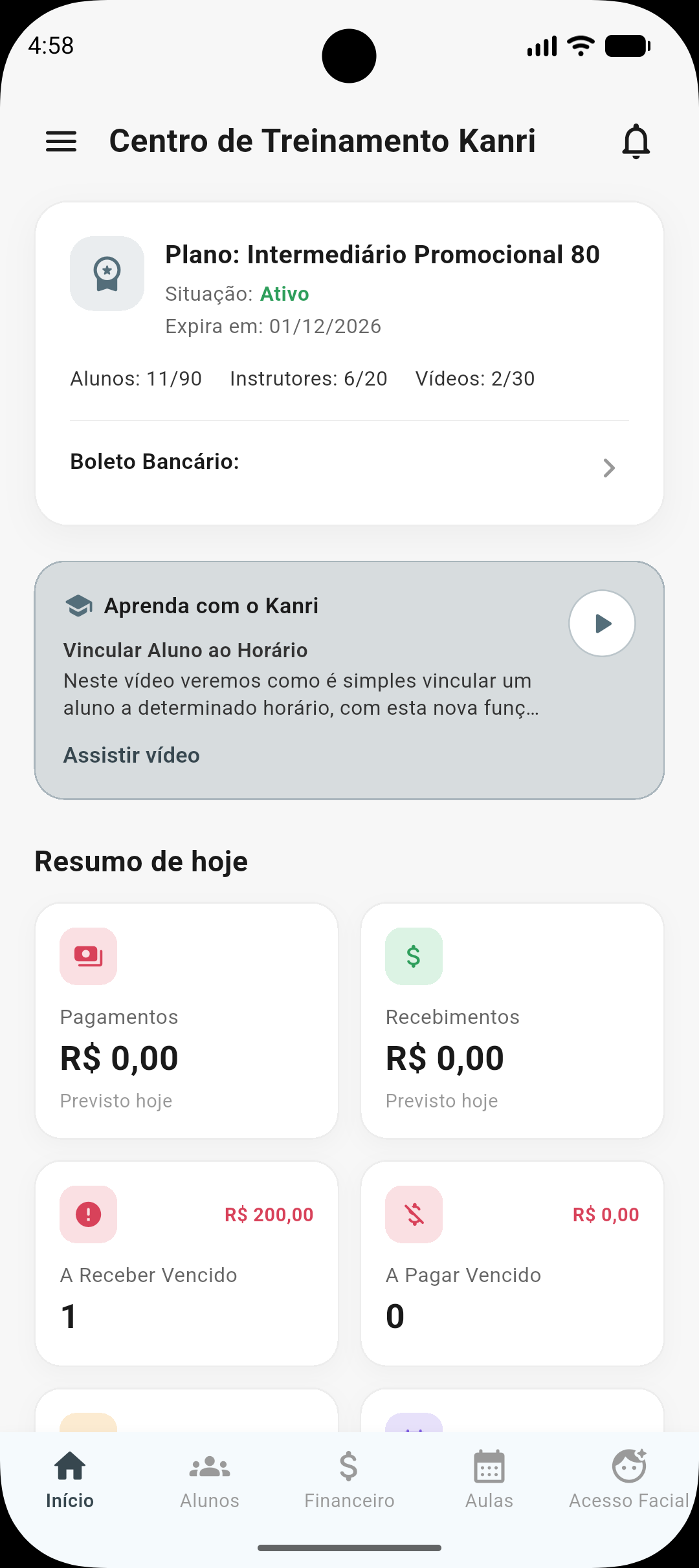 Kanri — App do Professor