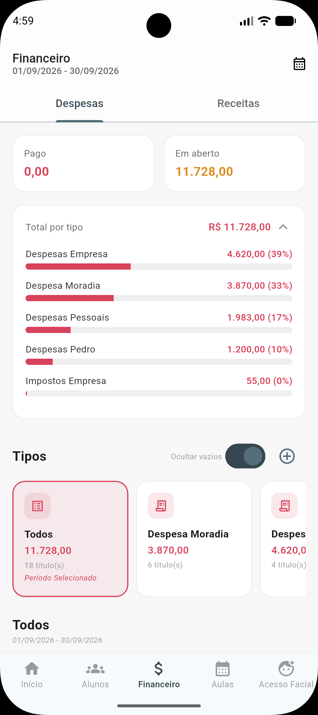 Kanri — App do Professor
