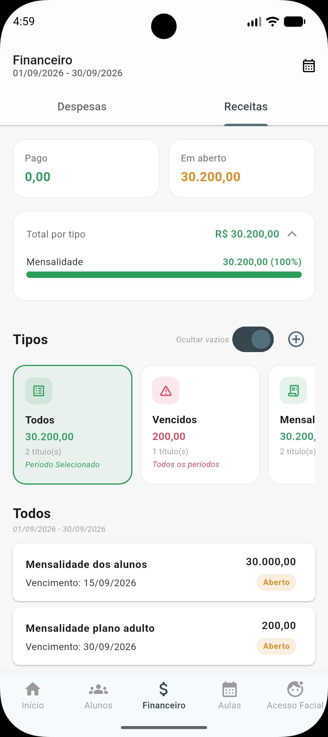 Kanri — App do Professor